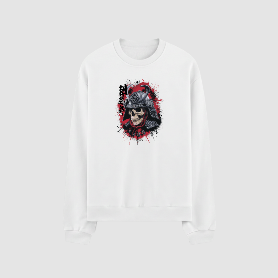 Sweatshirt Oversize Premium Erkek Beyaz